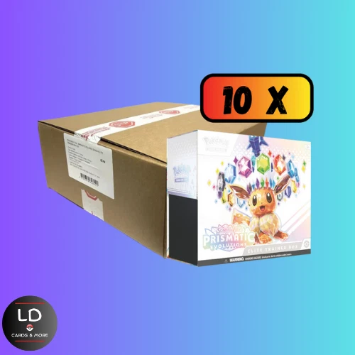 Pokémon Prismatische Entwicklungen Top Trainer Box Sealed Case - DEUTSCH NEU KP 8.5